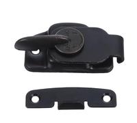 Kisangel Hebilla Pestillo de Hierro Negro para Mesa de Comedor, Accesorio de Junta para Muebles, con Tornillos 3.5x16, Cierre Seguro para Tablero Grande y Conexión Estable