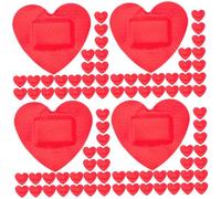 Kisangel Herida Del Corazón Pegatinas Vendajes Adhesivos Parche Adhesivo Apósitos Para Heridas Parches Cicatrices Vendajes De Protección De Heridas Vendas A Granel Rojo 60 Piezas*4