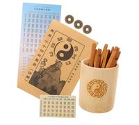 Kisangel Herramienta de Divinación de Bambú con Palos de Adivinación y Libro Tradicional para Práctica de Tai Chi y Decoración Vintage