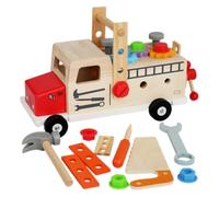 Kisangel Herramientas Educativas de Madera para Caja Portátil con para Desarrollo Motriz Juguete Didáctico para Aprender Reparaciones y Estimular Creatividad y Niñas
