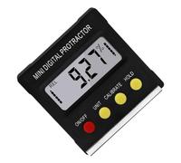 Kisangel Inclinómetro Digital Mini Negro, Electrónica Pantalla Lcd, Base Magnética, Medición Relativa y Absoluta, Conversión Ángulo-pendiente, Portátil, para Medir Ángulos y Pendientes