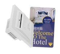 Kisangel Interruptor de Tarjeta para Hotel con Retardo de Tres Líneas Panel Blanco Elegante Control Seguro de Energía para Habitaciones y Alojamientos