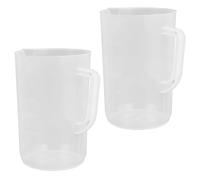 Kisangel Jarra Medidora Medición Precisa de 3000ml de Plástico Transparente y Uso Versátil Paquete de 2 Piezas para Aceite en Cocina y Servicio Automotriz