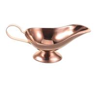 Kisangel Jarra para salsa - 142 ml (5 oz) - Bandeja de metal para servir salsa, aderezos, jarabes y condimentos.