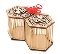 Kisangel Jaula de Bambú para Portátil de Doble Viga para Mantener Grillos y Casa Resistente y Segura