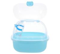 Kisangel Jaula para Hámster y Transportador con Bebedero Caja Transparente para Animales Pequeños para Viajes y Cuidado Casa