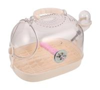 Kisangel Jaula Portátil para Loros Transparente con Percha Contenedor De Comida para Viajes con Agapornis y Cacatúas