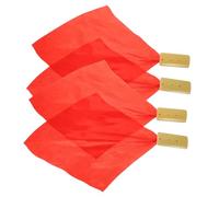 Kisangel Juego De 4 Peines Kuaiban Chinos Allegro De Bambú Tela Roja, Instrumento De Percusión Tradicional Para Niños, Claqueta China Profesional Para Teatro y Presentaciones Musicales