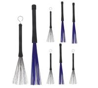 Kisangel Juego de 8 escobillas retráctiles para batería - Juego de escobillas de nailon con alambre para bateristas de jazz y amantes de la música - Accesorios para instrumentos de percusión