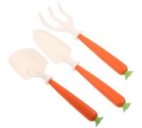 Kisangel Juego de Herramientas de Jardinería Infantil 3 Piezas para Plantar Zanahorias Pala Pequeña Paleta de Mano y Rastrillo Resistentes para Trasplante y Cultivo Macetas
