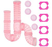 Kisangel Juego de Tubos y Túneles de Plástico para Jaula de Hámster, Conexión DIY Transparente para Exterior, Fomenta Habilidad Práctica y Pensamiento Espacial