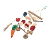 Kisangel Juguete Masticable Colgante para Hámster Palos De Madera Naturalezas Combo Tamaño Pequeño Accesorios para Mascotas Pequeñas