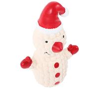 Kisangel Juguete Masticable de Látex para Perros Sonido Chirriante Diseño Navideño de Muñeco de Nieve y Santa Claus Juguete Interactivo para Cachorros Accesorio Divertido para Mascotas