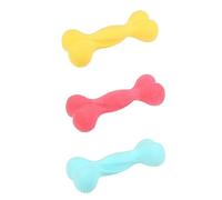 Kisangel Juguete para Morder para Perros Diseño de Hueso, Material TPR Duradero, Paquete de 3 Piezas para Reducir el Aburrimiento y Limpiar Dientes en Juegos de Mascotas Color Aleatorio