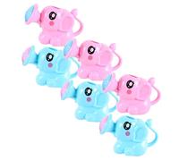 Kisangel Juguetes de Baño para Bebés 6 Piezas Forma de Elefante, Regaderas Infantiles de Plástico Seguro, Colores Rosa y Azul, Tamaño Pequeño Adecuado para Baño y Ducha Pequeños