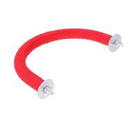 Kisangel Juguetes para Loros Y Pájaros Palo para Moler Loros Soporte para Trepar Pájaros En Forma De U Soporte para Entrenamiento De Mascotas Material De Color Rojo