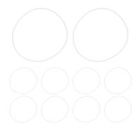 Kisangel Juntas Antideflagrantes Diseño y Alta Durabilidad Blanco 10 para Gafas de Silicona para Uso Personal y Procesamiento de Gafas