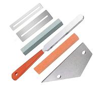 Kisangel Kit de 6 Herramientas de Luthier para Guitarra Incluye Lima para Trastes Martillo de Goma Balancín Protector de Diapasón