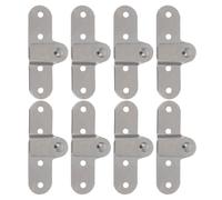 Kisangel Kit de bisagras para escalera plegable de 8 piezas, soporte de bisagra de hierro resistente para herrajes de escaleras de ático, escritorio plegable, pieza de reparación de muebles, juego