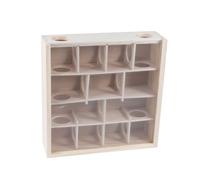 Kisangel Laberinto de Madera para Hámster, Túnel de Juego con Efecto Ejercitación y Desgaste Dental, Adecuado para Jaulas Grandes o Cajas de Clasificación