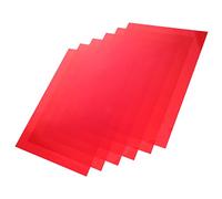 Kisangel Láminas De Filtro De Luz Acrílicas Rojas para Educación, Multipropósito, Película Difusora y Fotográfica Ligera, 6 Unidades para Fotografía, Teatro y Videos, Color Transparente Rojo