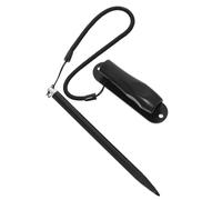 Kisangel Lápiz Táctil Metálico Resistivo con Punta Abs Suave y Soporte Antipérdida para Pantallas Táctiles Resistivas, Usuario Profesional, Diseño Compacto, Navegación y Dibujo, Color Negro