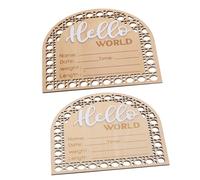 Kisangel Letrero De Madera Para Recién Nacido Hola Mundo Decorativo 2 Piezas, Señal Anuncio Nacimiento Ñiño, Accesorio Fotografía y Decoración Habitación Ñiño