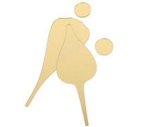 Kisangel Letreros acrílicos dorados para baños, 2 piezas con figuras masculinas y femeninas, pegatinas para puertas en espacios comerciales y oficinas