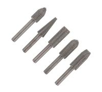 Kisangel Limas Rotativas Multiusos Función de Ranurado de Acero Negro Kit de 5 para Grabado y Fresado para de Carpintería y Grabado
