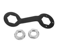 Kisangel Llave de Tubo para Embrague de Lavadora 36/38 Mm, Herramienta Manual de Doble Punta, Casquillo Hexagonal Metálico Negro, Kit de Reparación y Mantenimiento para Lavadoras