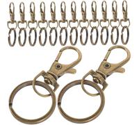Kisangel Llavero De Aleación De Zinc Para Llaves y Accesorios De Bricolaje, 60 Piezas Color Bronce Mosquetón Para Uso En Oficina, Hogar y Paseos De Perros