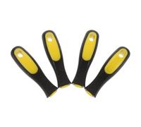 Kisangel Mango Antideslizante para Lima 8 Pulgadas, Plástico Duradero Bicolor Negro y Amarillo, 4 Piezas, Repuesto Ergonómico para Herramienta de Corte y Escofina Multipropósito, Uso