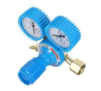 Kisangel Manómetro Regulador de Presión de Oxígeno Doble Indicador, Válvula Reductora Ajustable de Hierro para Cilindro de Gas, Diseño Antichoque, Uso en Buceo y Soldadura Industrial