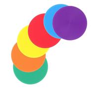 Kisangel Marcadores de Puntos Deportivos Antideslizantes de Vinilo Polivinílico 10 Cm, Discos Planos Multicolor 6 Piezas para Entrenamiento de Agilidad, Velocidad y Fútbol en
