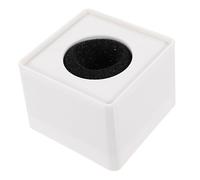 Kisangel Micrófono Cubo Soporte Abs Para Entrevistas, Estación Cuadrada Espacio Para Logotipo, Interior Acolchado Ajustable, Tamaño 6,7x6,7x5,1 Cm, Uso Profesional