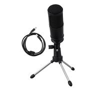 Kisangel Micrófono para Grabación de Condensador USB Cardioide Negro | Trípode y Soporte Aleación de Zinc 1 Set Cable 192khz/24bit y =80db