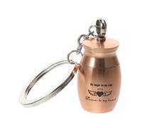 Kisangel Mini Contenedor De Cenizas Urna Llaveros para Mascotas y Humanos Diseño Elegante Recuerdo Portable De Metal para Memoria Accesorio De Recuerdo