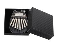 Kisangel Mini Piano de Pulgar de Ocho Teclas Kalimba Portátil Transparente Instrumento Musical Sencillo para Tocar Manos Libres