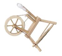 Kisangel Modelo Mini de Máquina de Bobinado Manual Vintage de Madera Natural para Decoración de Casas de Muñecas Adorno de Rueda Textil en Miniatura para Juegos Infantiles y Manualidades