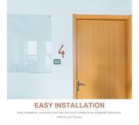 Kisangel Números de Casa de Gran Tamaño Verticales de Madera para Exterior Diseño Tridimensional Sólido para Puertas y Buzones Medida 8X4 Pulgadas