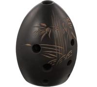 Kisangel Ocarina Clásica de Porcelana Negra 8 Agujeros para Principiantes, Instrumento Musical Ligero y Melodioso Adecuado Jugadores