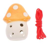 Kisangel Ocarina de hongos flauta de cerámica de seis agujeros, instrumento musical alto C para niños principiantes, ligero, portátil, 3 x 2.2 x 1.7 pulgadas (color al azar)