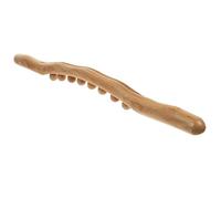 Kisangel Palo de Masaje de Acupuntura de Madera de Haya Marrón, Portátil y Ligero, Herramienta para Masaje de Puntos de Acupuntura Manual y Raspado, Diseño Único para Relajación