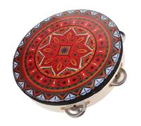 Kisangel Pandereta De Mano Instrumento De Percusión Pandereta Para De Mano Para Danza y Actuación Instrumento Musical