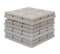 Kisangel Paneles Acústicos de Espuma Insonorizante Ignífuga 25x25x5 Cm Gris, 4 Piezas, Material de Insonorización para Estudios de Grabación, Absorción de Sonido y Reducción de Eco