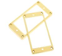 Kisangel Par Marco de metal cuadro de recogida guitarra anillos de pastillas de oro montar camioneta cubre anillos de recolección de humbucker oro pastillas humbucker