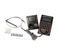 Kisangel Pastilla De Guitarra De Bandas Preamplificador De Guitarra Pastilla Piezoeléctrica Roja Sin Batería Para Afinación Manual Automática Escenario De Música