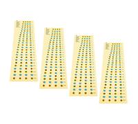 Kisangel Pegatinas para Diapasón 4 Cuerdas, Accesorio de Pvc Autoadhesivo para Notas, Pegatina de Escala para Principiantes, Herramienta Práctica para Aprendizaje y Entrenamiento Musical