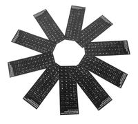 Kisangel Pegatinas Teclado Portugués 10 Unidades Vinilo para Portátiles y Pc, Protector para Teclado, Fácil Aplicación y Retirada, Adecuadas para Entornos Escolares y Profesionales