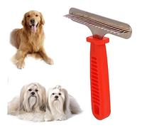 Kisangel Peine para Perros y Gatos Desenredante Ergonómico de Acero Inoxidable para Pelo Largo, Herramienta de Aseo para Eliminar Enredos en Mascotas, Cuidado Eficaz para Estilo Aleatorio